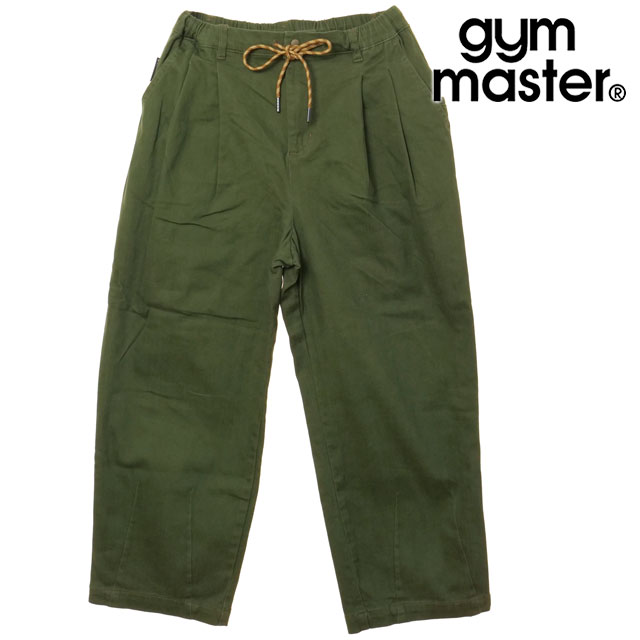 乐天商城 - 【最大100%ポイントバック】ジムマスター GYM MASTER メンズ 10ozストレッチカツラギツータックパンツ [G621747-47 SS26] ボトムス ロングパンツ クライミングパンツ グリーン DPオリーブ（カツラギ） 正規取扱店