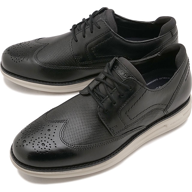 【40%OFF/SALE】ロックポート ROCKPORT スニーカー メンズ コルティン ウィングチップ [RMF-B25F01W] COLTIN 革靴 カジュアルシューズ ワイドワイズ BLACK 正規取扱店【ts】【e】