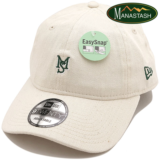 【最大100%ポイントバック】コラボ マナスタッシュ MANASTASH ニューエラ ヘンプキャップ [792-5974004-414 SS26] 9TWENTY HEMP CAP メンズ・レディース 帽子 サイズ調整可能 ホワイト系 NATURAL 正規取扱店
