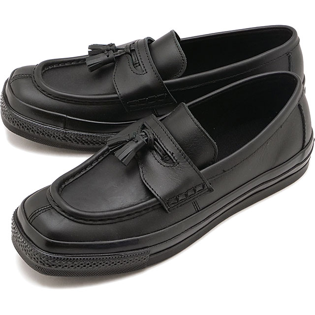 【2/25限定 最大P18倍】コンバース CONVERSE スニーカー オールスター スクエアトウ ロファー [31316981 SS26] ALL STAR SQUARETOE LOAFER メンズ・レディース 靴 レザー シューズ トラッド タッセルローファー ブラック 正規取扱店