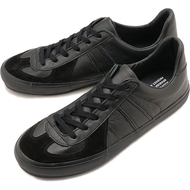 【最大100%ポイントバック】リプロダクション オブ ファウンド REPRODUCTION OF FOUND ジャーマントレーナー スニーカー メンズ ジャーマンミリタリートレーナー [5751VL SS26] GERMAN MILITARY TRAINER ルーマニア製 イタリアンレザー ブラック 正規取扱店