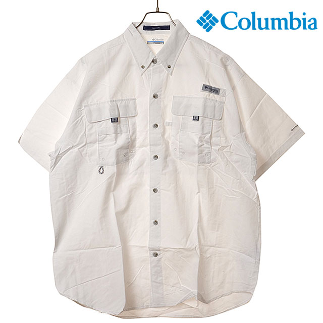 樂天商城 - 【最大100%ポイントバック】コロンビア Columbia メンズ バハマ II ショートスリーブシャツ [FM7047-103 SS26] Bahama II S/S Shirt トップス 半袖 サファリシャツ アウトドア UVカット ホワイト 【メール便可】 正規取扱店【cp】