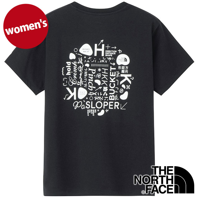 樂天商城 - ザ・ノース・フェイス THE NORTH FACE Tシャツ レディース ショートスリーブTNFモンキーマジックティー [NTW32634-K SS26] S/S TNF Monkey Magic Tee ユニセックス トップス 半袖 吸水速乾 バックプリント 黒 ブラック 【メール便可】 正規取扱店