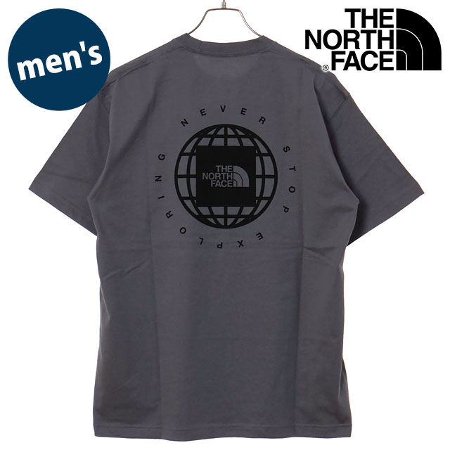 乐天商城 - 【最大100%ポイントバック】ザ・ノース・フェイス THE NORTH FACE Tシャツ メンズ ショートスリーブジオススクエアロゴティー [NT32633-SP SS26] S/S GEO Square Logo Tee ユニセックス 半袖 吸水速乾 バックプリント グレー スモークドパール 【メール便可】 正規取扱店