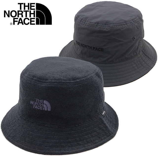 乐天商城 - 【最大100%ポイントバック】ザ・ノース・フェイス THE NORTH FACE リバーシブルミニパイルバケットハット [NN02639-KA SS26] Reversible Mini Pile Bucket Hat メンズ・レディース 帽子 カジュアル UVケア 黒 ブラック/アスファルトグレー 【メール便可】 正規取扱店
