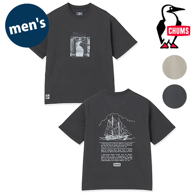 【先着で限定プレゼント！】【最大100%ポイントバック】チャムス CHUMS メンズ オールドブービーアーカイブTシャツ [CH01-2724 SS26] M Old Booby Archive T-Shirt トップス 半袖 オーバーサイズ USAコットン 正規取扱店