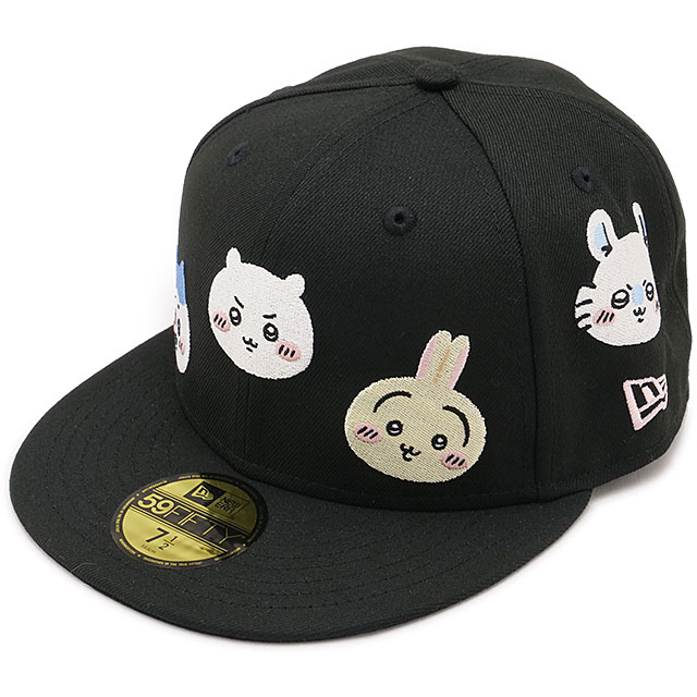 乐天商城 - 【最大100%ポイントバック】ニューエラ キャップ NEW ERA CAP ちいかわ フレンズ [14864521 SS26] 59FIFTY AO CHIIKAWA FRIENDS メンズ・レディース ユニセックス 帽子 コラボ ブラック 正規取扱店