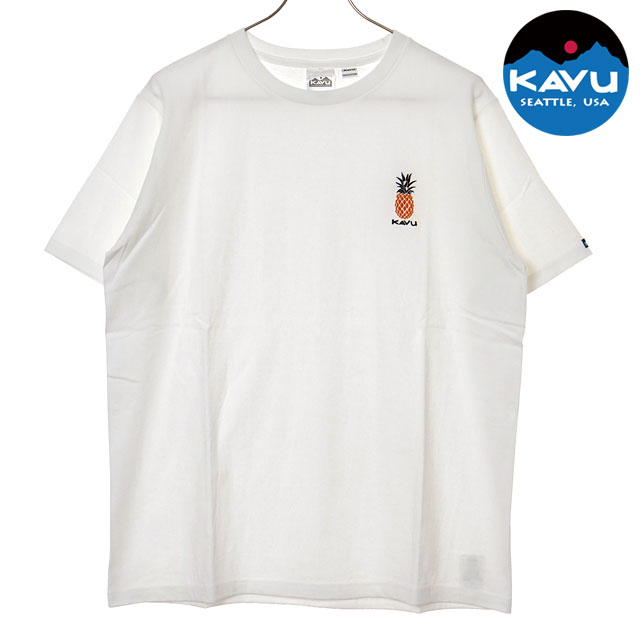 樂天商城 - カブー KAVU メンズ OPパイナップルTシャツ [19822427 SS26] OP Pineapple Tee トップス 半袖 ワンポイント 白 White 【メール便可】 正規取扱店