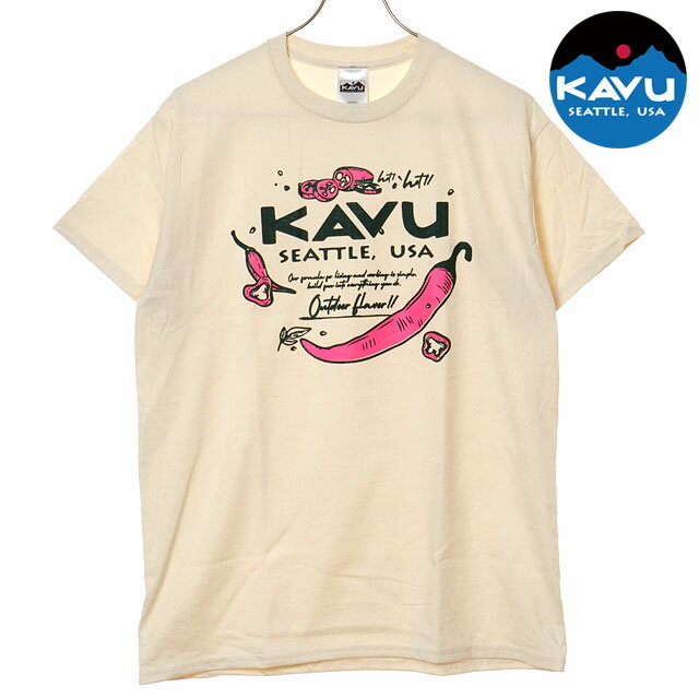 乐天商城 - カブー KAVU メンズ チリペッパーTシャツ [19822480 SS26] Chili Pepper Tee トップス 半袖 ベージュ Natural 【メール便可】 正規取扱店