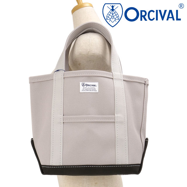 樂天商城 - 【4/30限定 最大P27倍】オーシバル ORCIVAL トートバッグ スモール [OR-H0285-KWC SS26] TOTE BAG SMALL メンズ・レディース ユニセックス 鞄 日本製 キャンバストート 小サイズ 帆布 グレー ICE-GREY/DK.KHAKI 正規取扱店