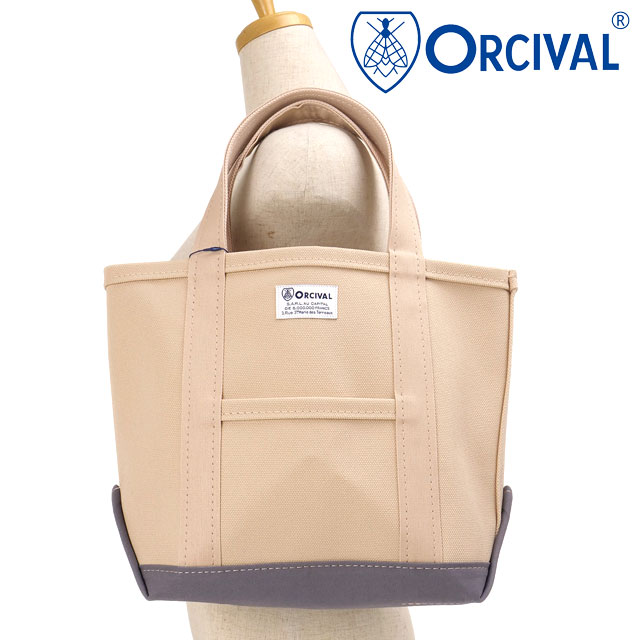 Rakuten - 【最大100%ポイントバック】オーシバル ORCIVAL トートバッグ スモール [OR-H0285-KWC SS26] TOTE BAG SMALL メンズ・レディース ユニセックス 鞄 日本製 キャンバストート 小サイズ 帆布 ピンク PINK/MEDIUM-GREY 正規取扱店