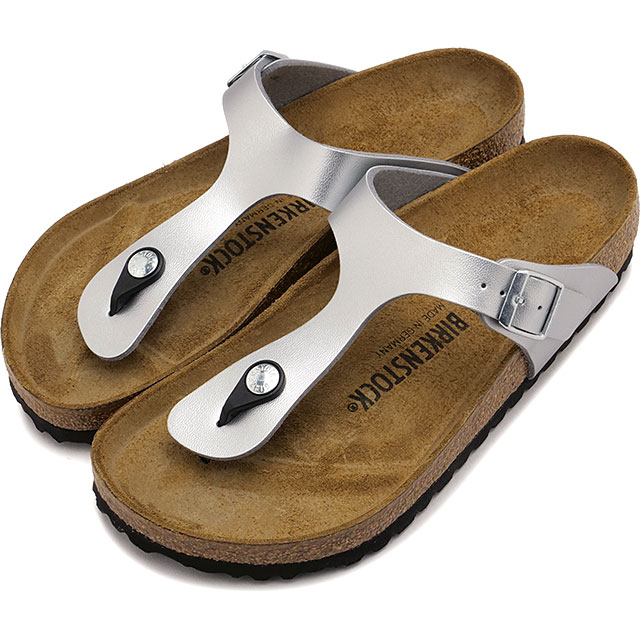 乐天商城 - 【最大100%ポイントバック】ビルケンシュトック BIRKENSTOCK サンダル レディース ギゼ [43851 SS26] GIZEH 靴 ドイツ製 コンフォートサンダル シルバー SILVER | BIRKO-FLOR 正規取扱店