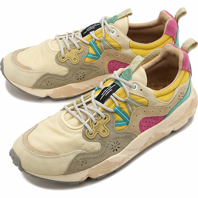 樂天商城 - 返品交換送料無料 フラワーマウンテン Flower MOUNTAIN スニーカー ヤマノスリー [FM63833 SS26] YAMANO3 メンズ・レディース ユニセックス 靴 シューズ 10周年記念限定カラー ベージュ系 Vanilla/Pink 正規取扱店