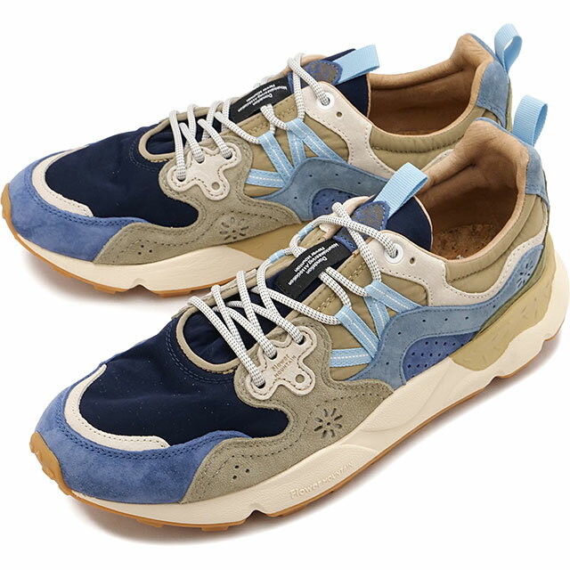 【最大100%ポイントバック】返品交換送料無料 フラワーマウンテン Flower MOUNTAIN スニーカー メンズ ヤマノスリー [FM63781 SS26] YAMANO3 靴 シューズ ブルー系 Navy/Blue/Khaki 正規取扱店