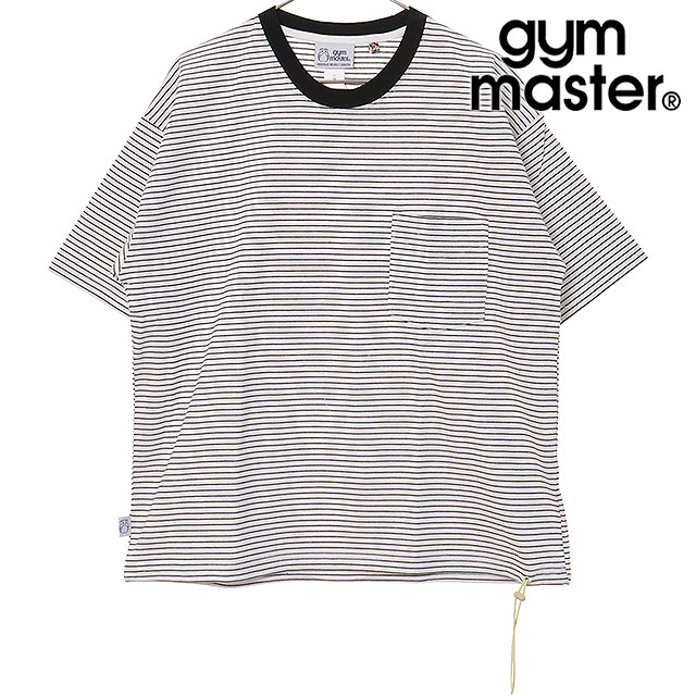 樂天商城 - ジムマスター GYM MASTER メンズ 7.4ozヘビーウェイトビッグTee [G121709-70 SS26] トップス 半袖 ポケットTシャツ 白 ホワイト/ブラックボーダー 【メール便可】 正規取扱店