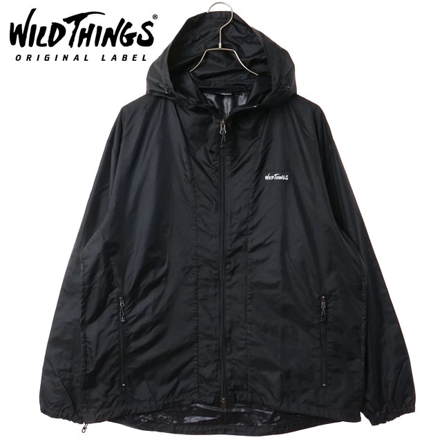 ワイルドシングス WILD THINGS メンズ パッカブル ウインドパーカー WT26040SK SS26 PACKABLE WIND PARKA アウター ナイロンジャケット ウィンドブレイカー 黒 BLACK 正規取扱店