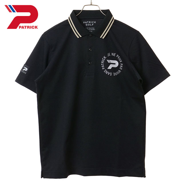 Rakuten - 【最大100%ポイントバック】パトリック ゴルフ PATRICK GOLF ゴルフウェア メンズ [263-121 SS26] M LP ポロシャツ 日本製 半袖 吸水速乾 BLK ブラック 正規取扱店