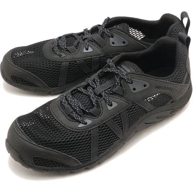 乐天商城 - メレル MERRELL メンズ マイポ 3 エアロスポーツ [J00003297 SS26] M MAIPO 3 AEROSPORT アウトドアシューズ メッシュアッパー スニーカー タウン ブラック 正規取扱店