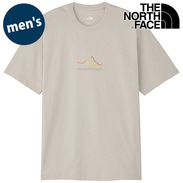 樂天商城 - 【最大100%ポイントバック】ザ・ノース・フェイス THE NORTH FACE Tシャツ メンズ ショートスリーブマウンテンルートティー [NT32631-FI SS26] S/S Mountain Route Tee ユニセックス 半袖 吸水速乾 ライトベージュ フォッシルアイボリー 【メール便可】 正規取扱店