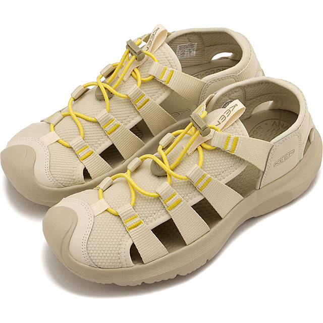 乐天商城 - 【最大100%ポイントバック】キーン KEEN サンダル レディース シーニック エイチツー [1031859 SS26] W SEANIK H2 キャンプ アウトドア タウン トラベル シューズ ホワイト系 BIRCH/CREAM-GOLD 正規取扱店