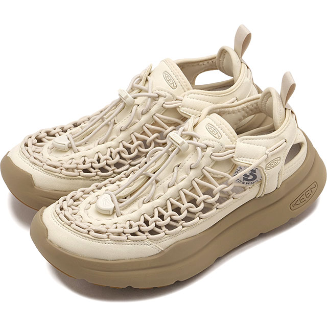 樂天商城 - 【先着で限定プレゼント】キーン KEEN スニーカーサンダル レディース ユニーク ダブルケー [1030268 SS26] W UNEEK WK ウォーキング アウトドア タウン トラベル シューズ ホワイト BIRCH/PLAZA-TAUPE 正規取扱店