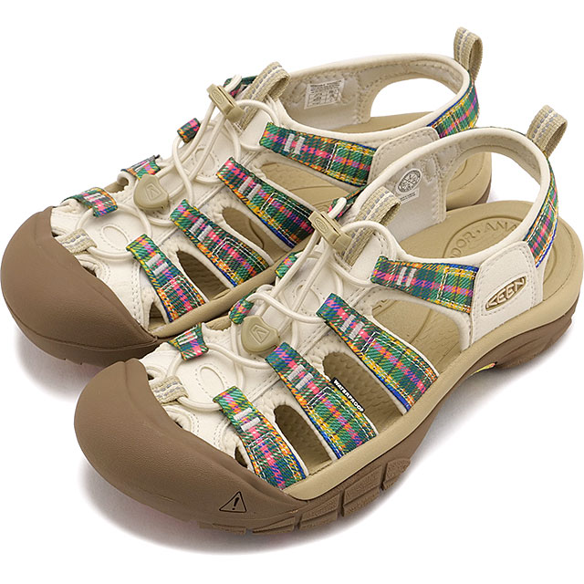 【最大100%ポイントバック】キーン KEEN サンダル レディース ニューポート レトロ [1032230 SS26] W NEWPORT RETRO キャンプ アウトドア タウン トラベル シューズ マルチカラー MULTI/GINGHAM 正規取扱店