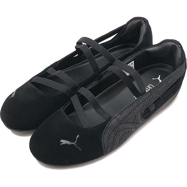プーマ PUMA スニーカー レディース スピードキャット バレエ パイソン ウィメンズ [407706-01 SS26] SPEEDCAT BALLET PYTHON WNS 薄底 シューズ フェミニン タウン カジュアル ブラック PUMA-Black 正規取扱店