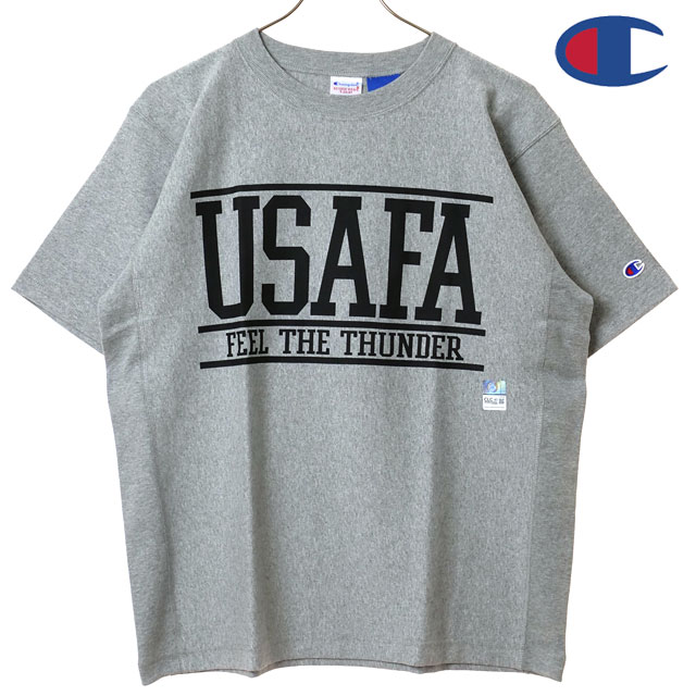乐天商城 - 【4/30限定 最大P27倍】チャンピオン Champion Tシャツ メンズ リバースウィーブ ショートスリーブ [C3-D305 SS26] REVERSE WEAVE SHORT SLEEVE T-SHIRT リラックスフィット 半袖 9.4ozコットン US AIR FORCE OXFORD-GRAY/BLACK 【メール便可】 正規取扱店