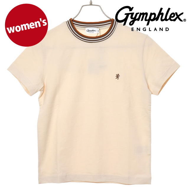 乐天商城 - ジムフレックス Gymphlex レディース クルーネック ニットラインTシャツ [#GY-C0448 CCB SS26] CREW NECK KNIT-LINE T-SHIRT ウィメンズ トップス カットソー 半袖 おしゃれ スポーツカジュアル ベージュ BEIGE/BROWN(BROWN) 【メール便可】 正規取扱店