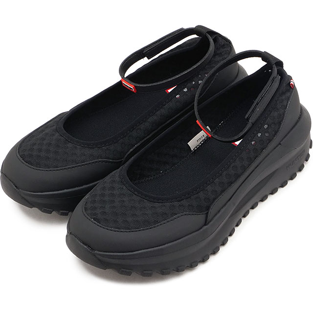 乐天商城 - 【4/30限定 最大P27倍】ハンター HUNTER ウィメンズ トラベル フロー メッシュ バレリーナ [WFF3117MSH SS26] WOMENS TRAVEL FLOW MESH BALLERINA レディース スリッポン アンクルストラップ バレエシューズ スニーカー ブラック BLACK 正規取扱店