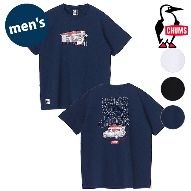 乐天商城 - 【最大100%ポイントバック】チャムス CHUMS メンズ ドライブインTシャツ [CH01-2744 SS26] M Drive in T-Shirt トップス 半袖 USAコットン 【メール便可】 正規取扱店