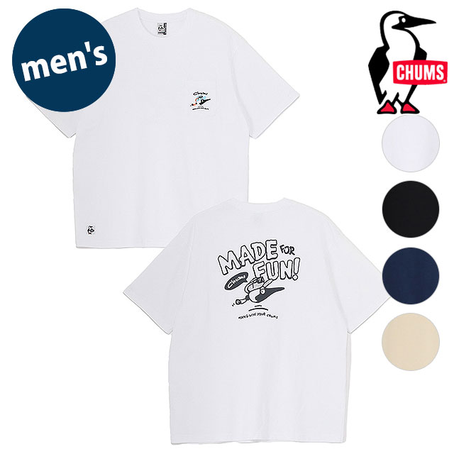 乐天商城 - チャムス CHUMS メンズ メイドフォーファン ポケットTシャツ [CH01-2746 SS26] M Made for Fun! Pocket T-Shirt トップス 半袖 オーバーサイズ USAコットン 【メール便可】 正規取扱店【cp】
