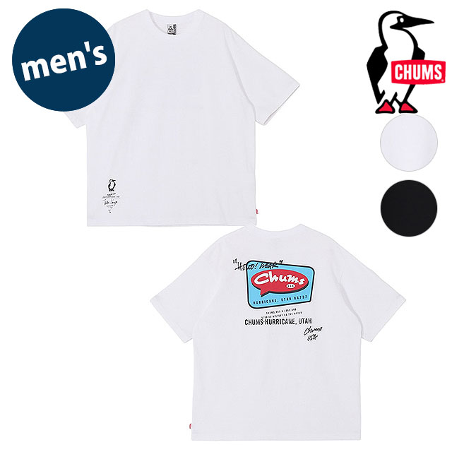 [ ブランド ] チャムス　CHUMS [ ジャンル ] Tシャツ／半袖 [ 素　 材 ] コットン100％ [ 原産国 ] 中国 [ サイズ ] 着丈×身幅×肩幅×袖丈（cm） Mサイズ：69×62×52×23 Lサイズ：71×62×54×24 XLサイズ：73×64×56×25 ※カタログ表記サイズの為、実寸とは値が異なる場合がございます。 「CHUMS×守矢 努氏」コラボレーションアイテムが登場！ 1983年、『CHUMS』は一人のリバーガイドによって生まれました。アイウェアのストラップから始まり、数々の商品を開発。1985年にはCHUMSのマスコットであるBoody Bird（ブービー バード）が生まれたことも、ますますCHUMSに愛着をわかせるきっかけとなります。1988年にはスウェット類を生み出し、楽しさ、高品質、シンプルをコンセプトに商品開発が進められ、カジュアルテイストなアメリカン・アウトドア・ブランドとして認知されるようになりました。 型紙（ステンシル）を使い、スプレーなどで絵や文字を表現するステンシルアーティスト『守矢 努氏』とのコラボアイテムが登場。CHUMSらしいPOPなデザインに、ステンシルのストリート要素がミックスされたコラボならではのアイテムです。厳しい基準に合格した高品質な綿製品の証、「Cotton USA」認証アイテム。耐久性に優れ、型崩れしにくいしっかりとした生地感は着心地抜群です。 ※手作業によるペイントのため、ムラや個体、一点一点の違い、文字の潰れやカスレ、洗濯や経年による変化や劣化がみられますことをご了承ください。 洋服 アパレル トップス Tシャツ 半袖 クルーネック 綿・コットン USAコットン オーバーサイズ コラボ 守矢努 ステンシルアーティスト カジュアル ロゴ プリント アウトドア レジャー 旅行 フェス メンズ ※在庫の管理には万全を期しておりますが、実店舗との在庫共有や仕入先様在庫状況の変化により売り違いが発生してしまう場合もございます。誠に恐れ入りますがご理解の上、ご了承下さい。 ※メーカー希望小売価格はメーカーサイトに基づいて掲載しています※当店が公正な価格で販売していることを証明するメーカーサイトのキャプチャ画像であり、当店の販売価格を示すものではございません。関連アイテムチャムス CHUMS メンズ ブービーバードツ5,544円チャムス CHUMS メンズ スペースコマンド4,187円チャムス CHUMS メンズ メイドフォーファ4,466円チャムス CHUMS メンズ オールドブービー5,214円チャムス CHUMS メンズ アンチバグライト4,466円チャムス CHUMS チャムススターハリケーン3,626円チャムス CHUMS メンズ スペースブービー6,380円チャムス CHUMS メンズ ブービーロストシ6,380円チャムス CHUMS メンズ アンチバグファス4,466円2026/08/26 更新 チャムス | CHUMS 当店はチャムス正規取扱店です。ご安心してショッピングをお楽しみください。 商品情報 [ ブランド ] チャムス　CHUMS [ ジャンル ] Tシャツ／半袖 [ 素　 材 ] コットン100％ [ 原産国 ] 中国 [ サイズ ] 着丈×身幅×肩幅×袖丈（cm） Mサイズ：69×62×52×23 Lサイズ：71×62×54×24 XLサイズ：73×64×56×25 採寸方法はこちら ※カタログ表記サイズの為、実寸とは値が異なる場合がございます。 「CHUMS×守矢 努氏」コラボレーションアイテムが登場！ 1983年、『CHUMS』は一人のリバーガイドによって生まれました。アイウェアのストラップから始まり、数々の商品を開発。1985年にはCHUMSのマスコットであるBoody Bird（ブービー バード）が生まれたことも、ますますCHUMSに愛着をわかせるきっかけとなります。1988年にはスウェット類を生み出し、楽しさ、高品質、シンプルをコンセプトに商品開発が進められ、カジュアルテイストなアメリカン・アウトドア・ブランドとして認知されるようになりました。 型紙（ステンシル）を使い、スプレーなどで絵や文字を表現するステンシルアーティスト『守矢 努氏』とのコラボアイテムが登場。CHUMSらしいPOPなデザインに、ステンシルのストリート要素がミックスされたコラボならではのアイテムです。厳しい基準に合格した高品質な綿製品の証、「Cotton USA」認証アイテム。耐久性に優れ、型崩れしにくいしっかりとした生地感は着心地抜群です。 ※手作業によるペイントのため、ムラや個体、一点一点の違い、文字の潰れやカスレ、洗濯や経年による変化や劣化がみられますことをご了承ください。 洋服 アパレル トップス Tシャツ 半袖 クルーネック 綿・コットン USAコットン オーバーサイズ コラボ 守矢努 ステンシルアーティスト カジュアル ロゴ プリント アウトドア レジャー 旅行 フェス メンズ ※在庫の管理には万全を期しておりますが、実店舗との在庫共有や仕入先様在庫状況の変化により売り違いが発生してしまう場合もございます。誠に恐れ入りますがご理解の上ご了承下さい。 こちらの商品はセール対象商品となります。1回目サイズ交換無料サービスは適用されませんのでご了承ください。在庫商品には店頭展示品も含まれておりますので若干のキズ汚れ等がある場合がございますが、出荷検品の際機能的な不良や極度の汚れが確認されない場合は良品として出荷いたします。その旨ご理解いただいた上でのご購入をご検討ください。