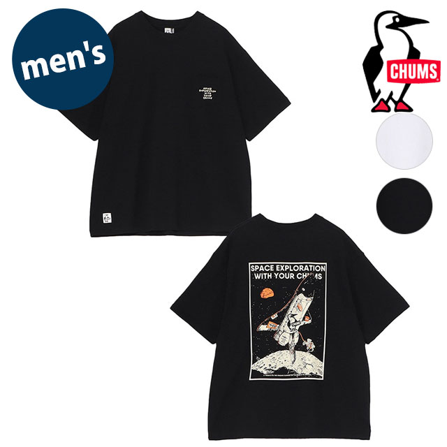 樂天商城 - 【最大100%ポイントバック】チャムス CHUMS メンズ スペースブービースペースシップポケットTシャツ [CH01-2701 SS26] M Space Booby Spaceship Pocket T-Shirt トップス 半袖 オーバーサイズ USAコットン 【メール便可】 正規取扱店