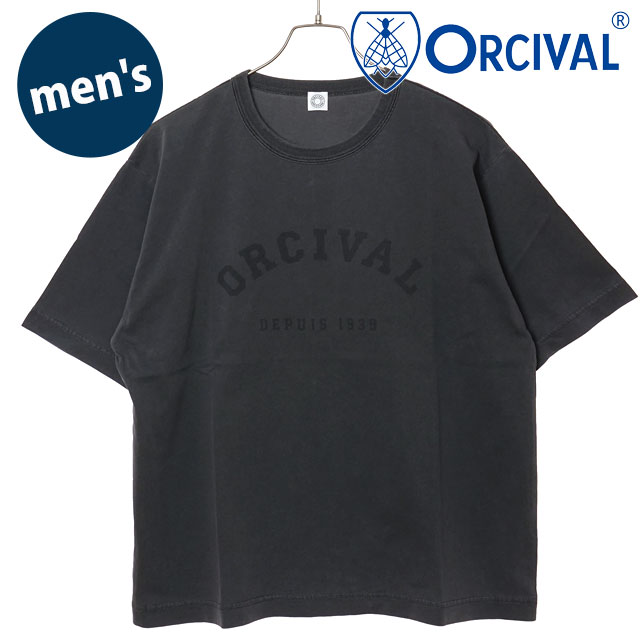 樂天商城 - オーシバル ORCIVAL メンズ プリントTシャツ [OR-C0525-TAB SS26] PRINT T-SHIRT トップス カットソー 半袖 グレー CHARCOAL 【メール便可】 正規取扱店