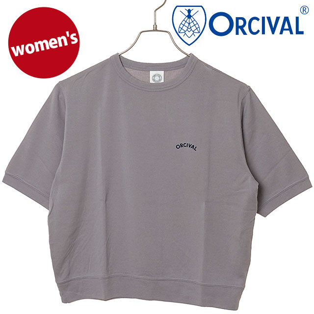 乐天商城 - 【最大100%ポイントバック】オーシバル ORCIVAL レディース クルーネック ショートスリーブプルオーバー [OR-C0529-SEF SS26] CREW NECK SHORT SLEEVE P.O. トップス カットソー 半袖Tシャツ 日本製 グレー GREY 【メール便可】 正規取扱店