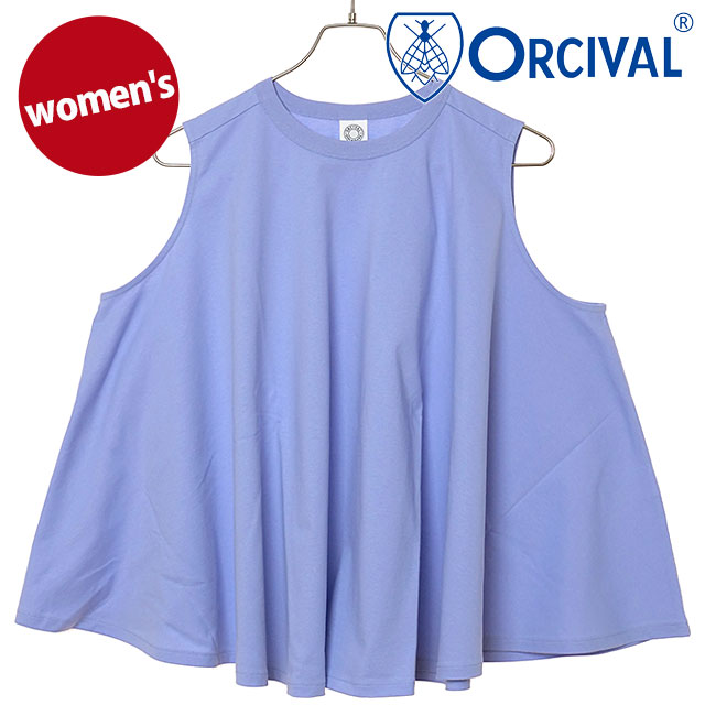 樂天商城 - 【最大100%ポイントバック】オーシバル ORCIVAL レディース スリーブレス ブラウス [OR-C0533-OEJ SS26] SLEEVELESS BLOUSE トップス ノースリーブカットソー 日本製 ブルー SAX 正規取扱店