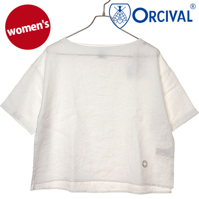 樂天商城 - 【最大100%ポイントバック】オーシバル ORCIVAL レディース ボートネックプルオーバー [OR-B0388-YLM SS26] BOAT NECK PULLOVER トップス カットソー 半袖シャツ 白 OFF-WHITE 【メール便可】 正規取扱店