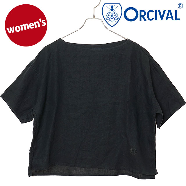 樂天商城 - 【最大100%ポイントバック】オーシバル ORCIVAL レディース ボートネックプルオーバー [OR-B0388-YLM SS26] BOAT NECK PULLOVER トップス カットソー 半袖シャツ グレー CHARCOAL 【メール便可】 正規取扱店