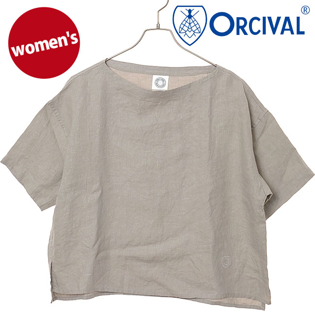 乐天商城 - オーシバル ORCIVAL レディース ボートネックプルオーバー [OR-B0388-YLM SS26] BOAT NECK PULLOVER トップス カットソー 半袖シャツ グレー LT.GREY 【メール便可】 正規取扱店