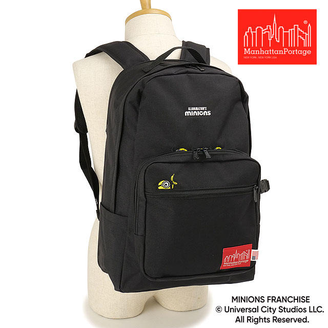 Rakuten - 【最大100%ポイントバック】コラボ マンハッタンポーテージ Manhattan Portage タウンセンドバックパック ミニオンズ [MP2236MNOS SS26] TOWNSEND BACKPACK/MINIONS メンズ・レディース ユニセックス 鞄 リュック デイパック 黒 Black 正規取扱店【cp】