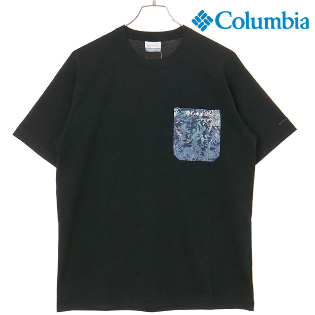 Rakuten - 【最大100%ポイントバック】コロンビア Columbia Tシャツ メンズ ヤングストリートショートスリーブクルー [PG1804-011 SS26] Yonge Street Short Sleeve Crew トップス 半袖 ポケットTシャツ UVカット アウトドア ブラック/カモ 【メール便可】 正規取扱店