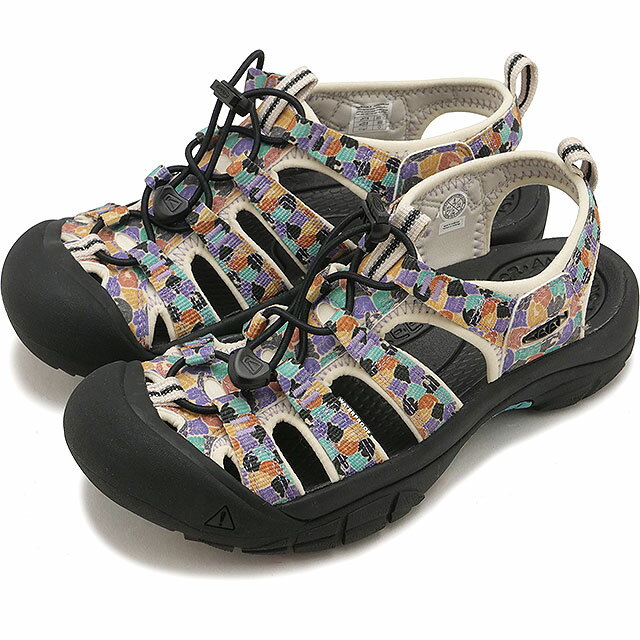 乐天商城 - 【4/30限定 最大P27倍】キーン KEEN サンダル レディース ニューポート レトロ [1032195 SS26] W NEWPORT RETRO キャンプ アウトドア タウン トラベル シューズ マルチカラー MULTI/PURPLE-HAZE 正規取扱店
