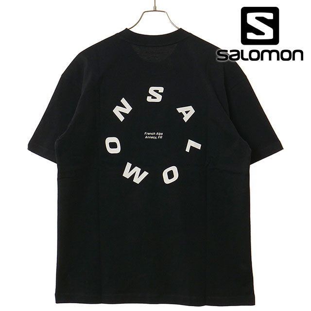 Rakuten - 【最大100%ポイントバック】サロモン SALOMON Tシャツ メンズ ラウンドロゴ グラフィック [LC2841500 SS26] ROUND LOGO GRAPHIC トップス 半袖 ブラック DEEP-BLACK 【メール便可】 正規取扱店