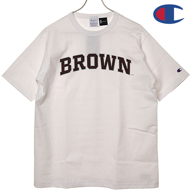 Rakuten - 【最大100%ポイントバック】チャンピオン Champion MADE IN USA Tシャツ メンズ T1011 ショートスリーブ ティーシャツ [C5-D305 SS26] T1011 SHORT SLEEVE T-SHIRT トップス 半袖 ヘビーウェイトコットン カレッジTee BROWN ホワイト WHITE 【メール便可】 正規取扱店