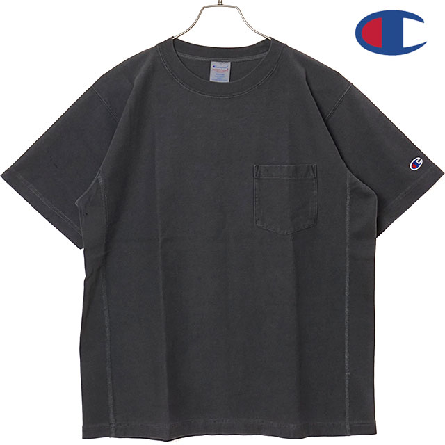 樂天商城 - チャンピオン Champion Tシャツ メンズ リバースウィーブ ショートスリーブ ポケット ティーシャツ [C3-D302 SS26] REVERSE WEAVE SHORT SLEEVE POCKET T-SHIRT トップス リラックスフィット 半袖 9.4ozコットン 無地Tee グレー CHARCOAL 【メール便可】 正規取扱店