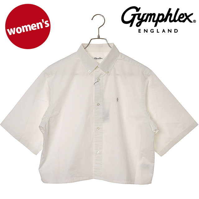 樂天商城 - 【最大100%ポイントバック】ジムフレックス Gymphlex レディース ショート ボタンダウンショツ ショートスリーブ [#GY-B0367 OGT SS26] SHORT B.D. SHIRT S/S ウィメンズ トップス ショート丈 6分袖 カジュアルシャツ ホワイト WHITE(LT.GREY) 正規取扱店
