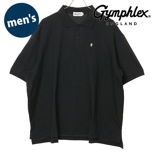 【4/18限定 最大P31倍】ジムフレックス Gymphlex メンズ ポロシャツ ショートスリーブ [#GY-C0443 KKA SS26] POLO SHIRT S/S トップス 半袖 オーバーサイズ 鹿子ポロ ブラック BLACK(ECRU) 正規取扱店