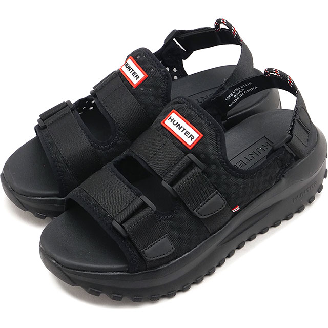 乐天商城 - ハンター HUNTER トラベル フロー ダブルストラップ サンダル [UFF3120MSH SS26] UNISEX TRAVEL FLOW DOUBLE STRAP SANDAL メンズ・レディース スポーツサンダル アウトドア ブラック BLACK 正規取扱店