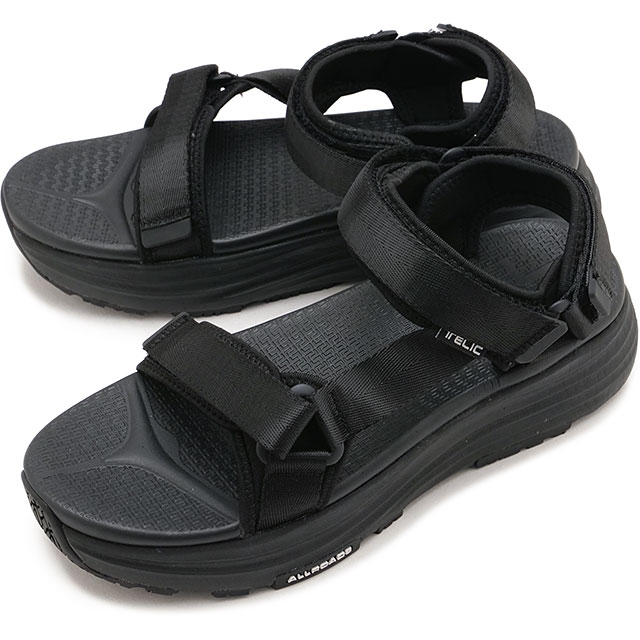 Rakuten - 【最大100%ポイントバック】テリック TELIC リカバリーサンダル オールローズ S4 [SS26] ALLROADS-S4 メンズ・レディース 靴 スポーツサンダル 厚底 防滑ソール ブラック 正規取扱店